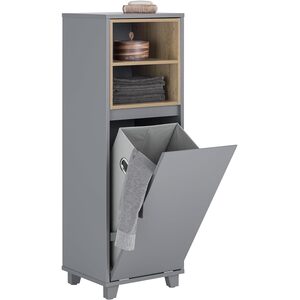 2 open storage Storage Cabinet with Laundry Basket