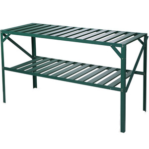 Green / 7kg 2 Tier Traditional Greenhouse Staging Bench Twin Pack shot 6067676