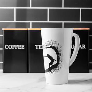 Surfer Silhouette Latte Mug