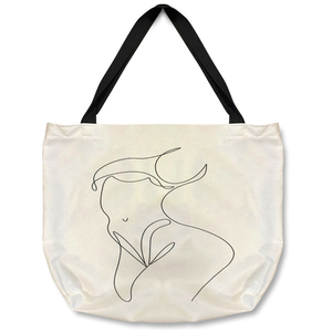 line art of femail body Designer Tote bag