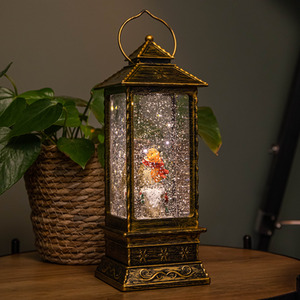 Light up Christmas Robin with Scarf Water Spinner and LEDs
