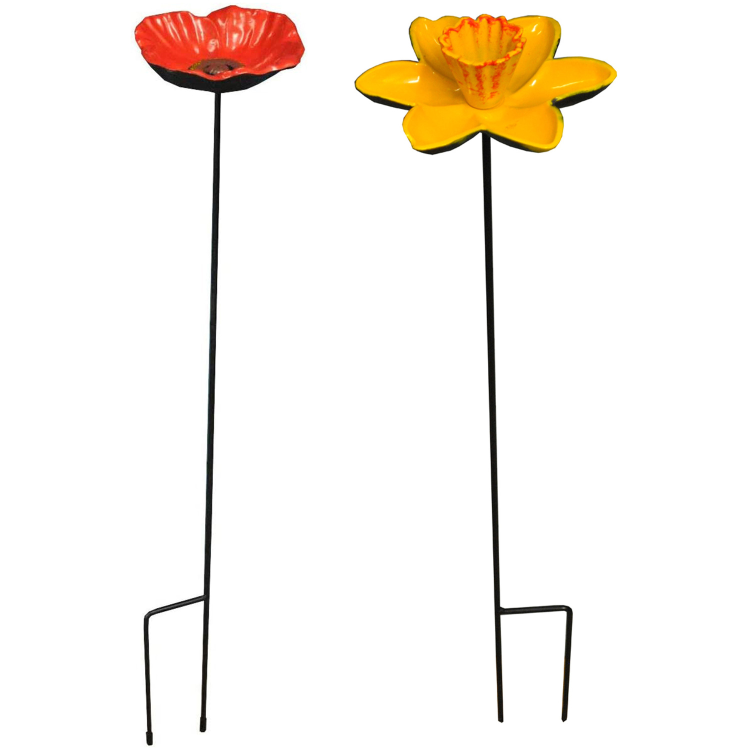 Image of Cast Iron Daffodil and Poppy Bird&hellip;