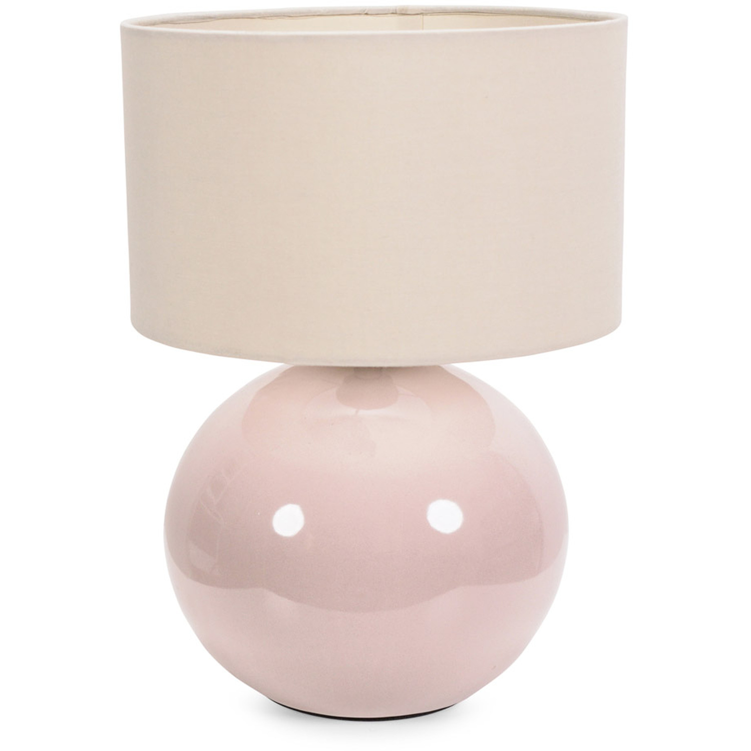 Bosco Stone Table Lamp Drum Shade - Natural / Bulb Included