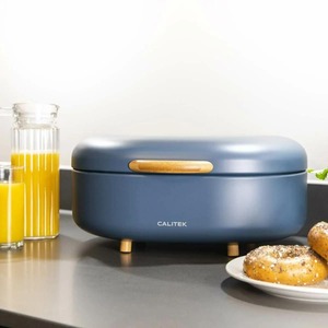 CALITEK Bread Bin with Bamboo Feet Carbon Steel