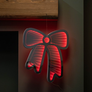 Hanging Bow Infinity Christmas Decoration with LEDs