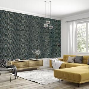 Malah Geometric Wallpaper Art Deco Metallic Paste The Wall Vinyl