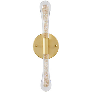 Crystal Wall Light with Gold Base