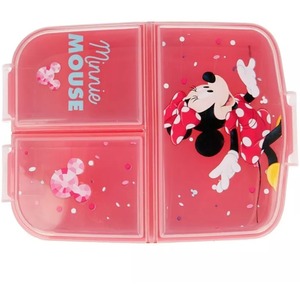 Official Licenced Minnie Mouse-2 3-Compartment School Lunch Box