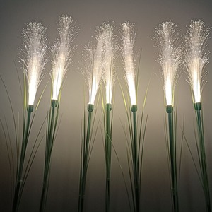 LED Solar Fibre Optic Reed Garden Simulation Landscape Ground Plug Lights