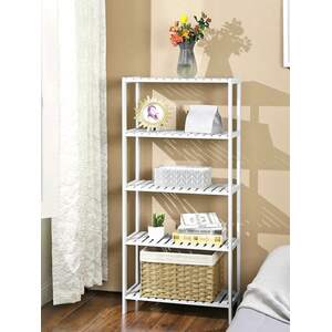 SONGMICS Bamboo 5-Tier Storage Shelf, Multifunctional Shelving Unit