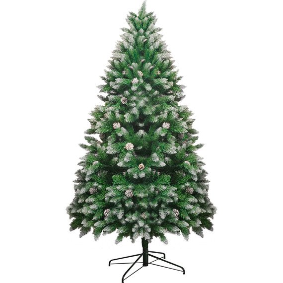 Abrihome Snow-Flocked Artificial Christmas Pine Cone Tree