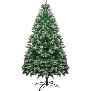Abrihome Snow-Flocked Artificial Christmas Pine Cone Tree