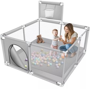 Large Baby Playpen with Basketball Hoop