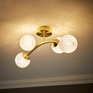 Jas 4 Way Ceiling Light with Confetti Glass Shades
