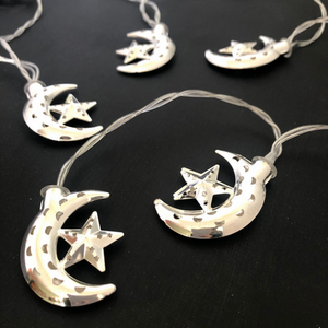 Crescent Moon and Star Fairy Lights