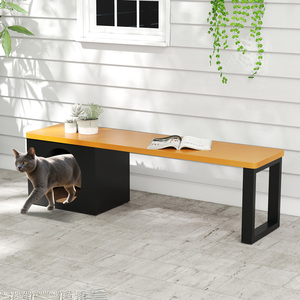 Long Outdoor Metal Bench