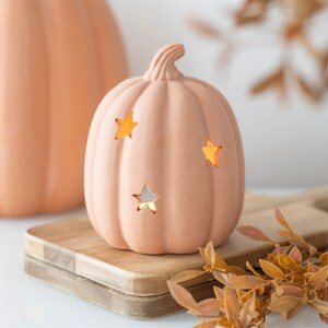 Autumn Glow Terracotta Pumpkin Tealight Holder