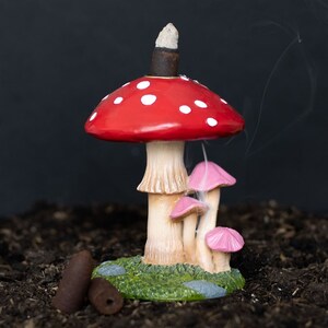 Whimsical Woodland Mushroom Backflow Incense Burner