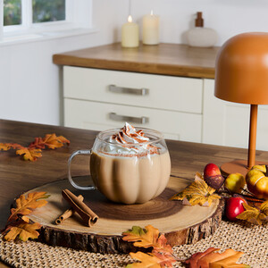 Glass Pumpkin Mug