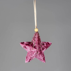 Pink Star Christmas Hanging Decoration