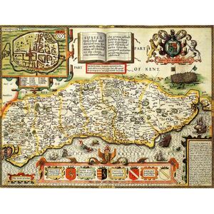 Sussex Historical Map 1000 Piece Jigsaw Puzzle (1610)