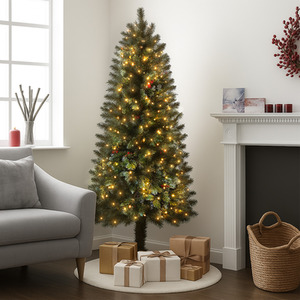 Pine Traditional LED Lightup Half Tree