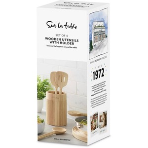 Set of 4 Utensils with Holder