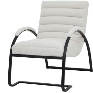 Boucle Ribbed Ark Rocking Chair