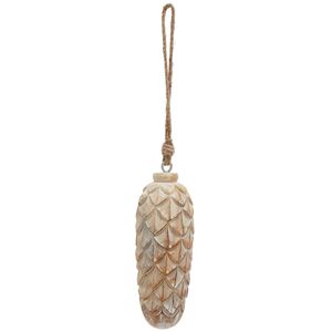 Antique White Wash Large Pine Cone