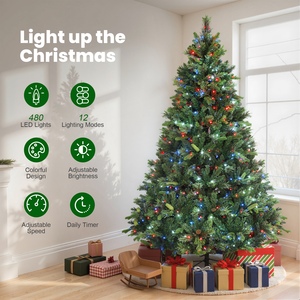 HOMCOM Christmas Tree with Colourful DIY Synchronized LEDs