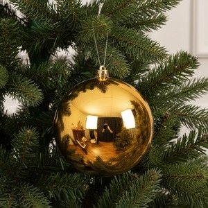 Giant Gold Christmas Tree Bauble 20cm Xmas