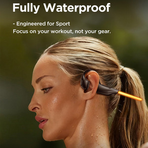 Orange Hakii Light II Open Ear Wireless MP3 Sports Headphones with LED Safety shot 11557379