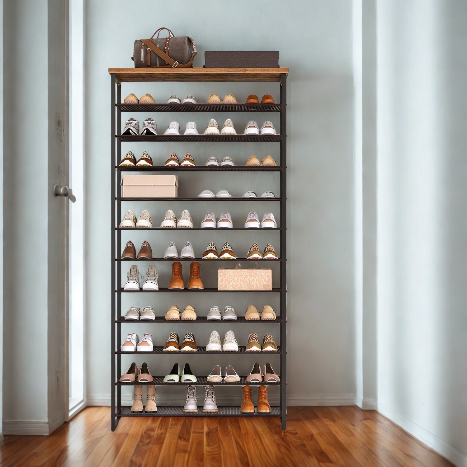Shoe Racking Hallway 12-Tier Large Hallway Shoe Rack Storage Organiser