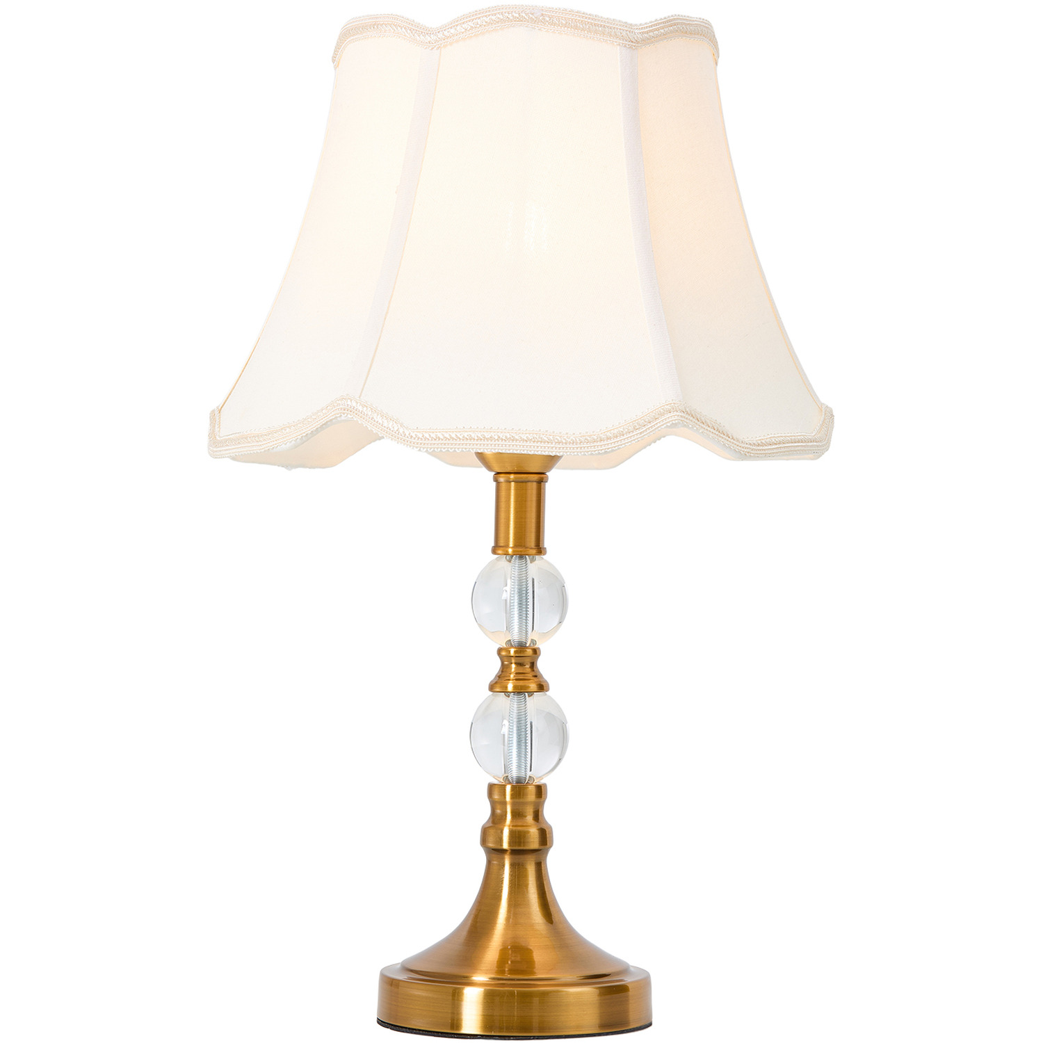Image of Elegant Table Lamp with White Fabric&hellip;