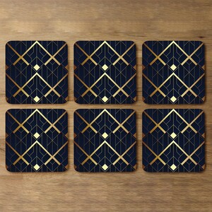 Luxury Gold Art Deco Coaster
