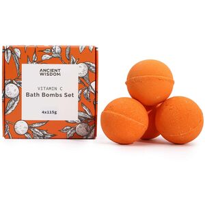 Set of 4 Vitamin C Bath Bombs Aromatherapy Quartet