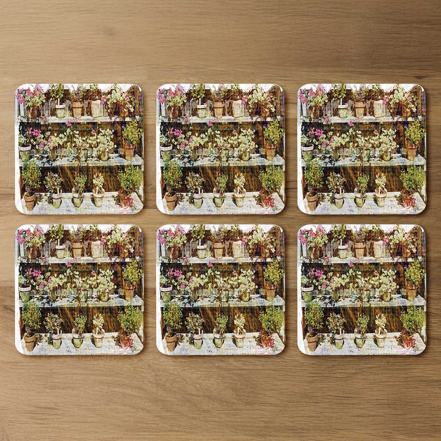 Plant Pots Coaster - Brown