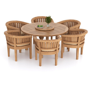 Nimes Teak Garden Dining Table and 6 Seat Chair Set