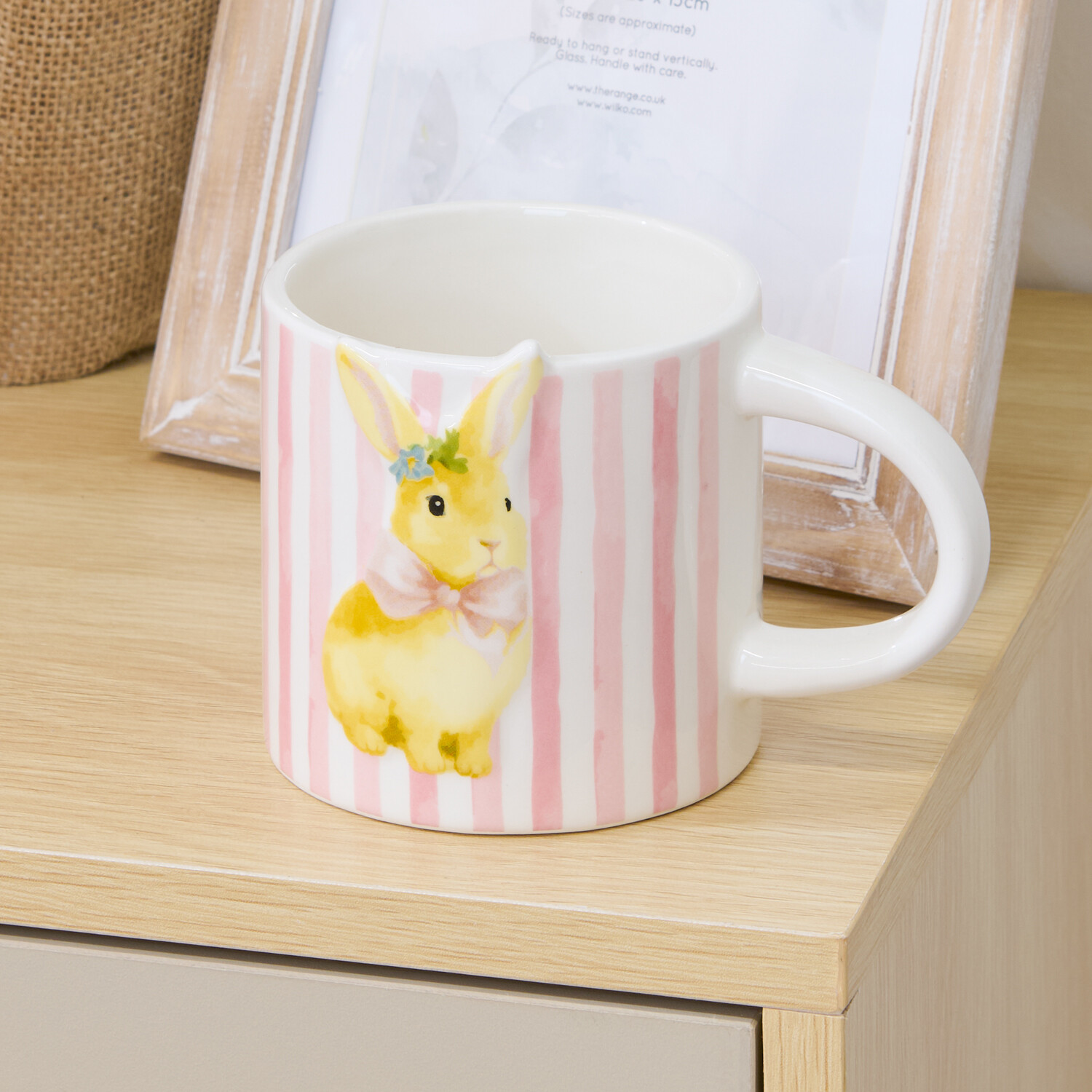 Image of Bunny Striped Mug - White