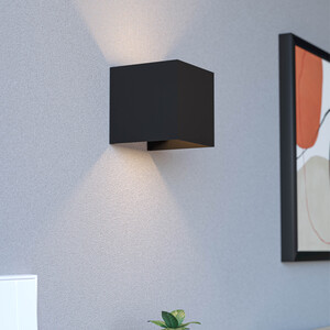EGLO Rincine LED Motion Sensor Rechargeable Wall Light, Black