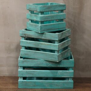 Fruit Box Set of Three Versatile Handcrafted Display Baskets for Home Decor