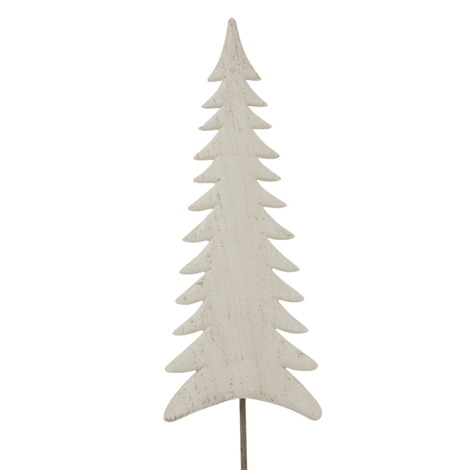 Large Whitewashed Tall Tree Sculpture For Modern Decor - White