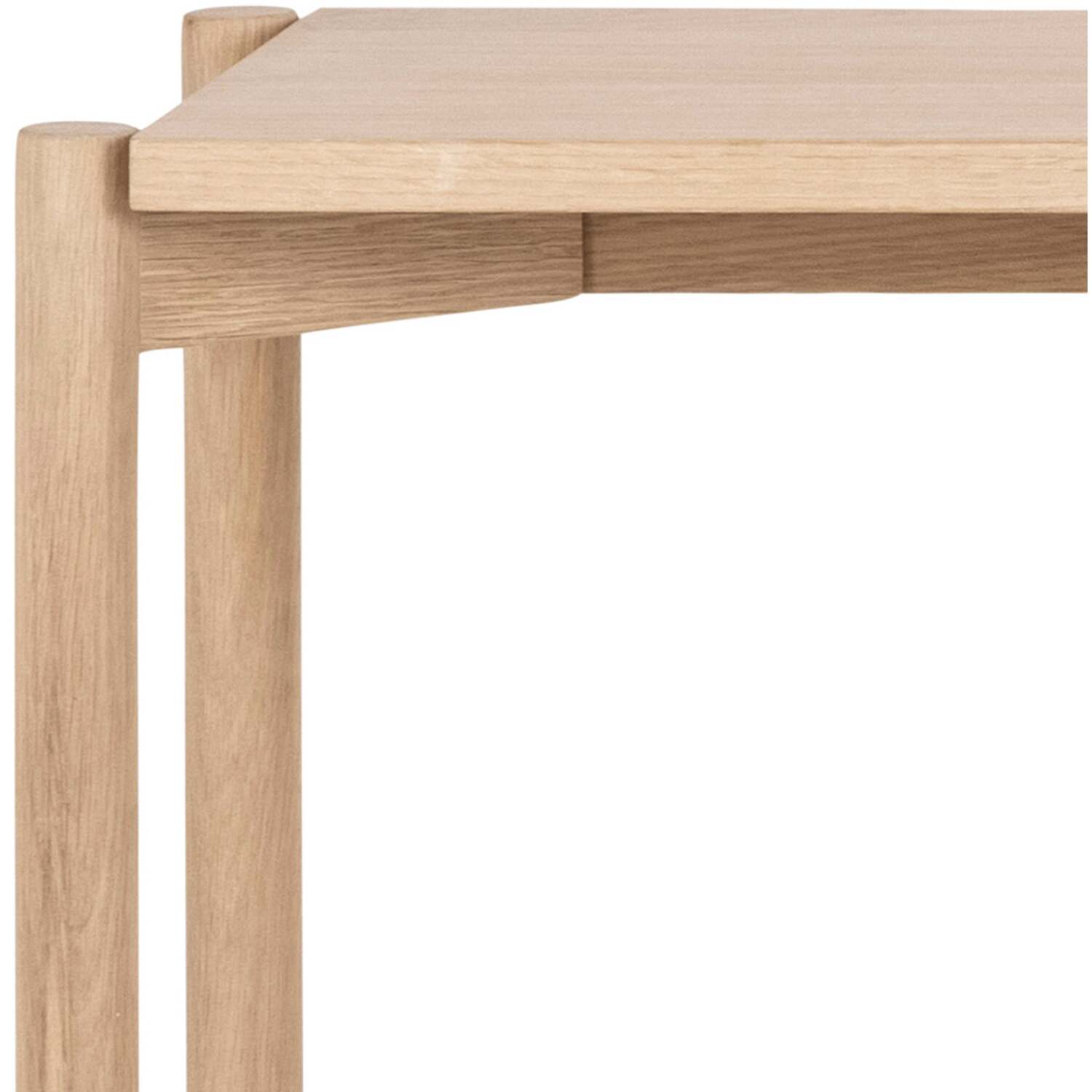 Berrytwist 4-Shelf Scandi Bookcase, White Oak Veneer - White
