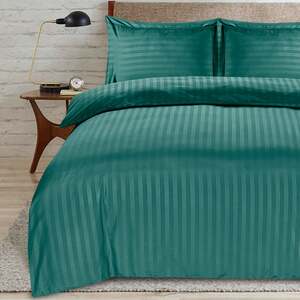 satin stripe double jade duvet