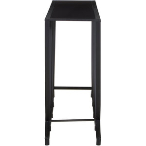 Trento Console Table With Black Glass Top
