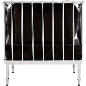 Novo Chair With Silver Finish Tapered Arms