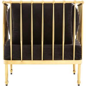 Novo Chair With Gold Finish Tapered Arms