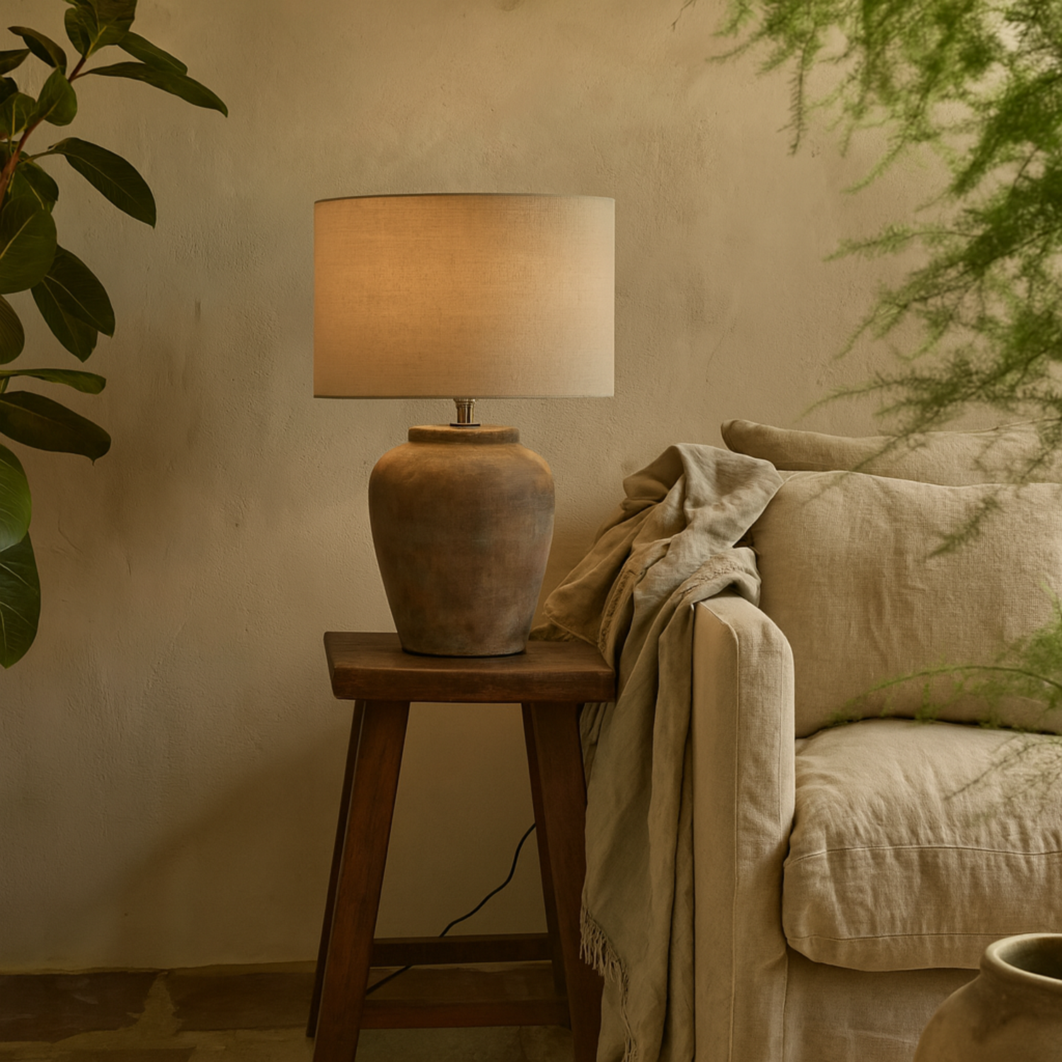 Image of Padua Large Rustic Terracotta Ceramic Table&hellip;