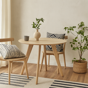 Malmo Round Dining Table Pigmented Veneer Seats 4