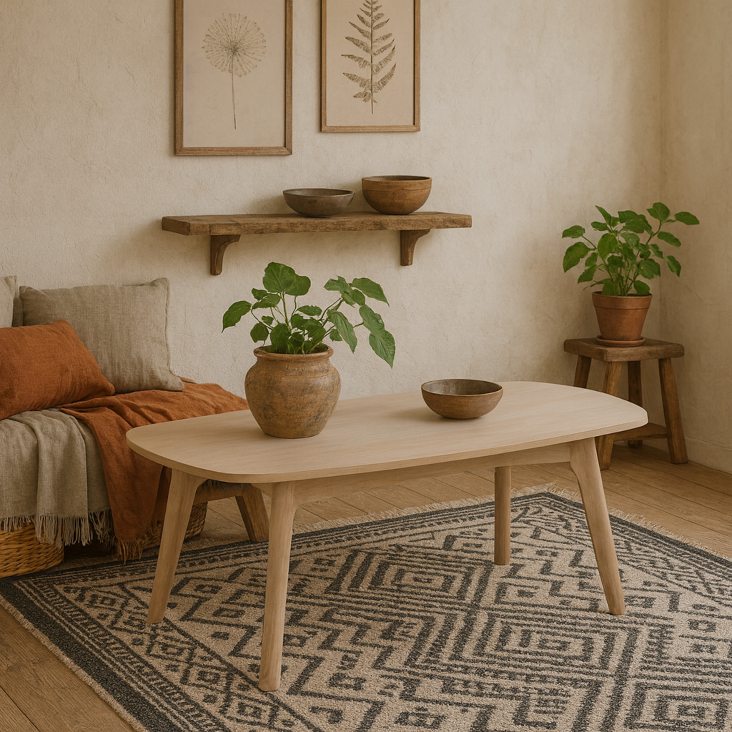 Mossbloom Scandi Coffee Table - Natural
